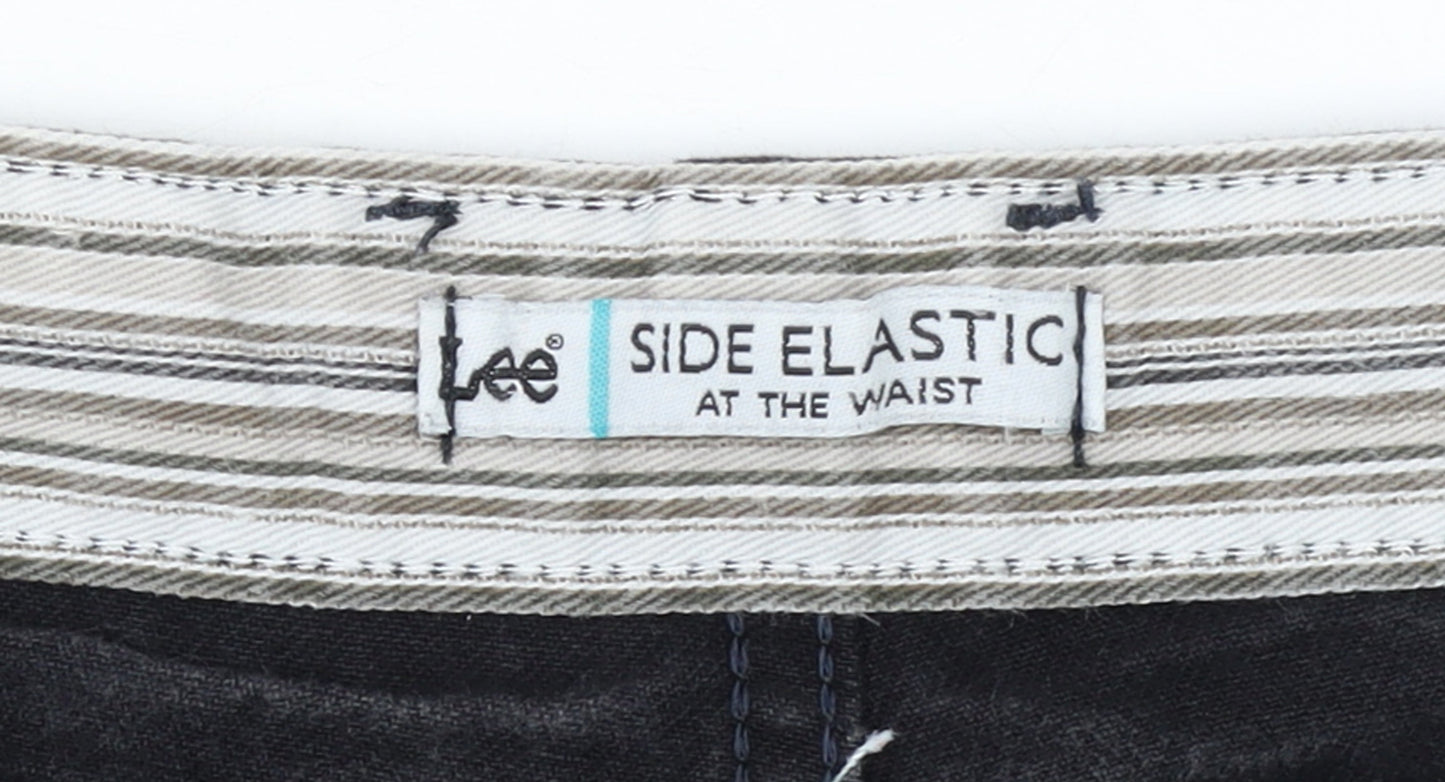 Lee Women's Black Plus Size 22 High Rise Straight Denim Jeans