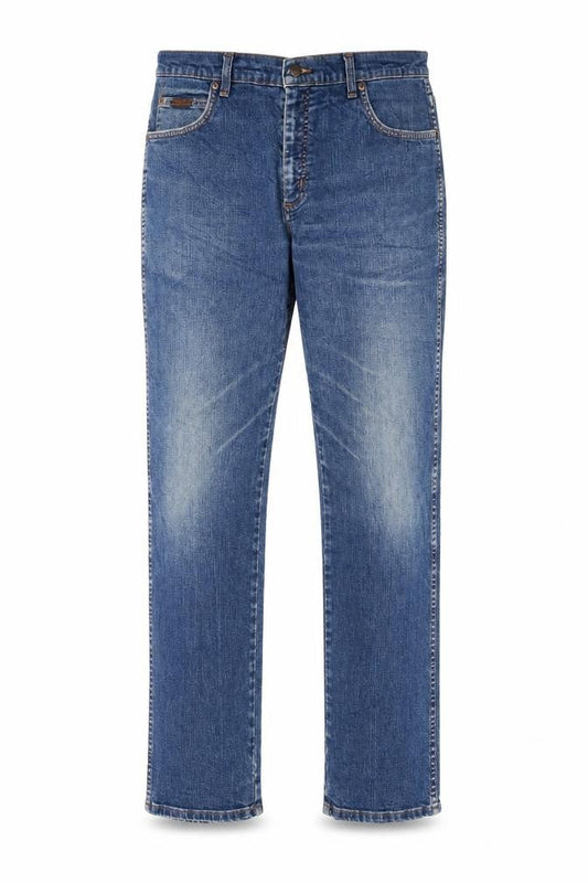 Wrangler Men's Blue Regular Fit Straight Denim Jeans 36x34