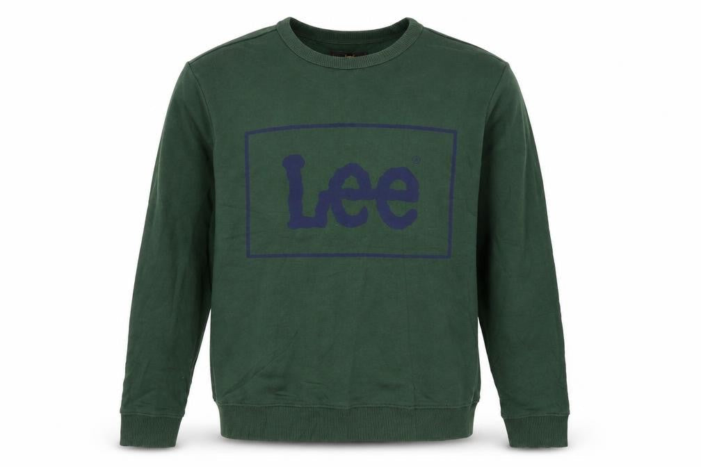 Lee Men’s Green Logo Crew Neck Sweatshirt Size S Pullover