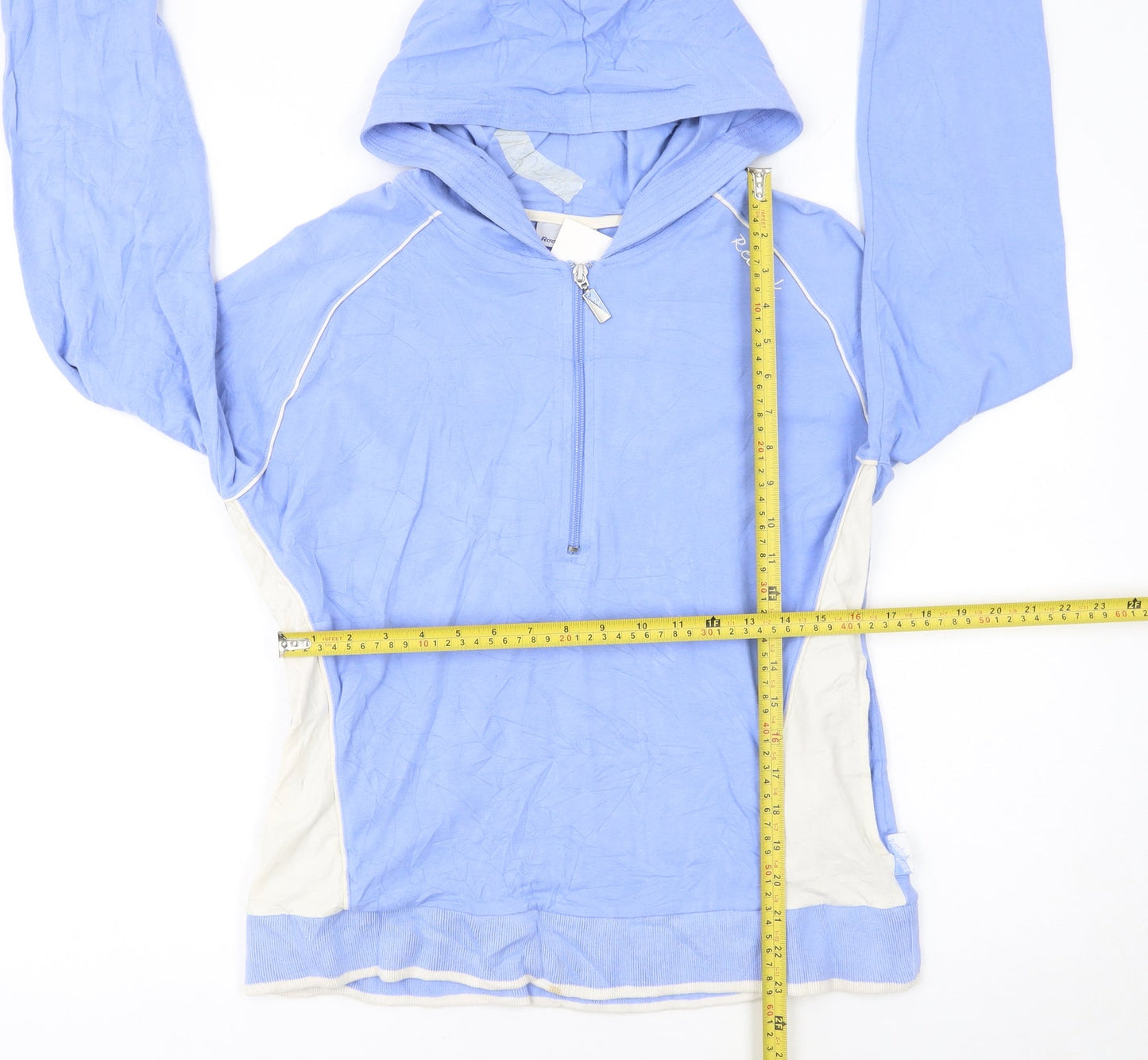 Reebok Women's Blue 1/2 Zip Hooded Sweatshirt Size 16