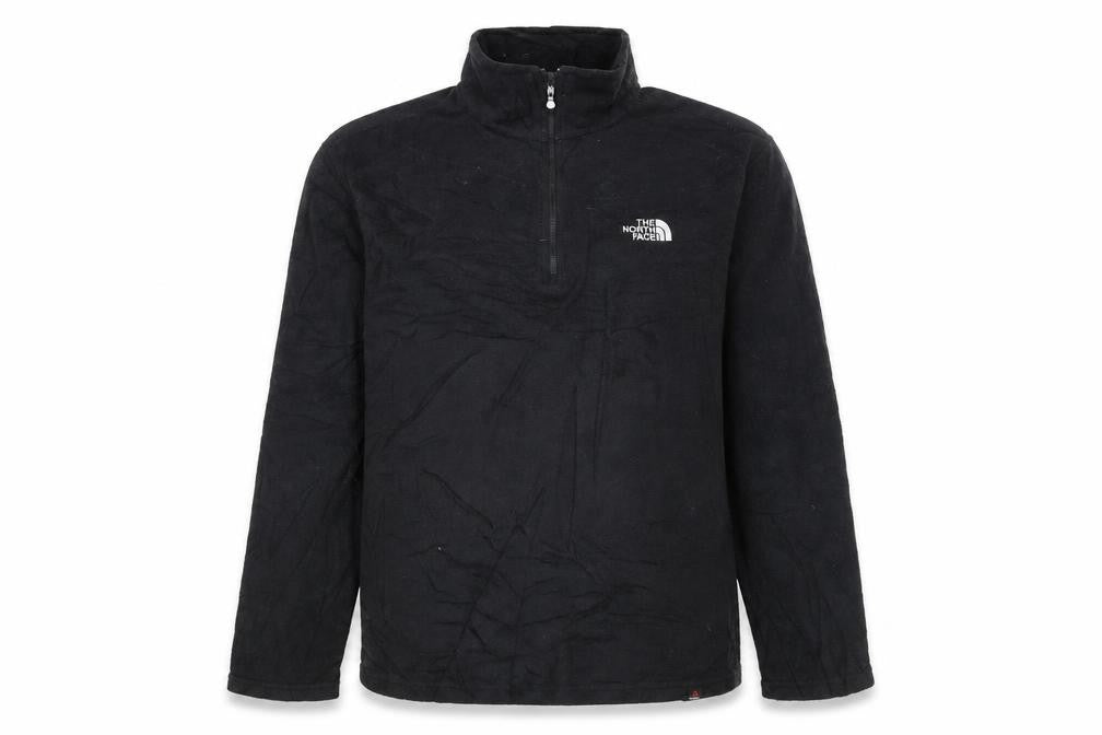 The North Face Mens Black Fleece 1/4 Zip Pullover Sweatshirt Size S