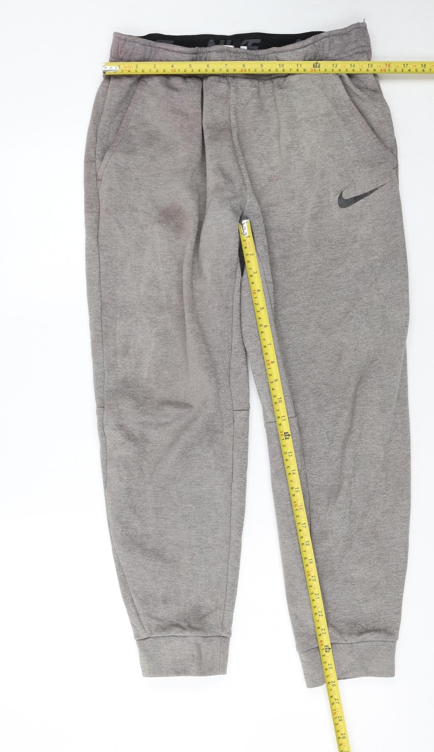 Nike Men's Grey Dri-FIT Jogger Sweatpants M Regular Fit