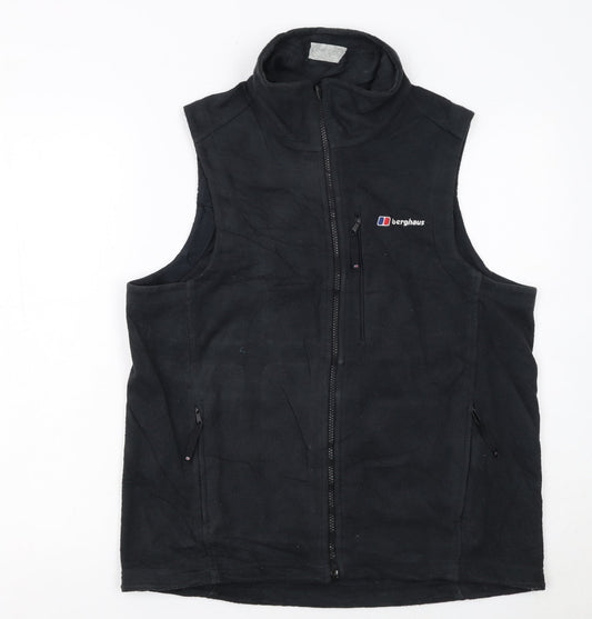 Berghaus Men’s Black Fleece Bodywarmer Waistcoat Size S Outdoor Vest