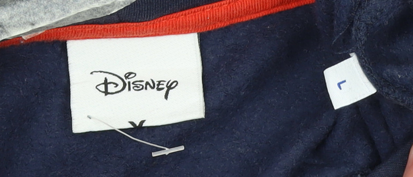 Disney Men's Blue Pullover Hoodie L Graphic Cartoon Frenemies Sweatshirt