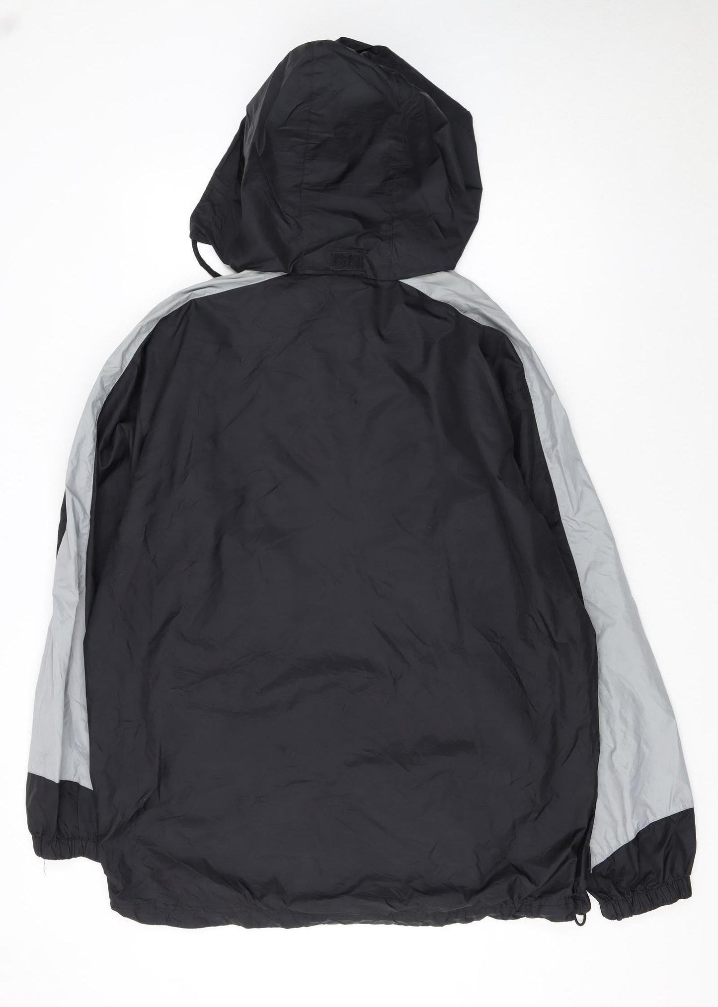 Umbro Men's Black Windbreaker Jacket L Lightweight Hooded Sportswear
