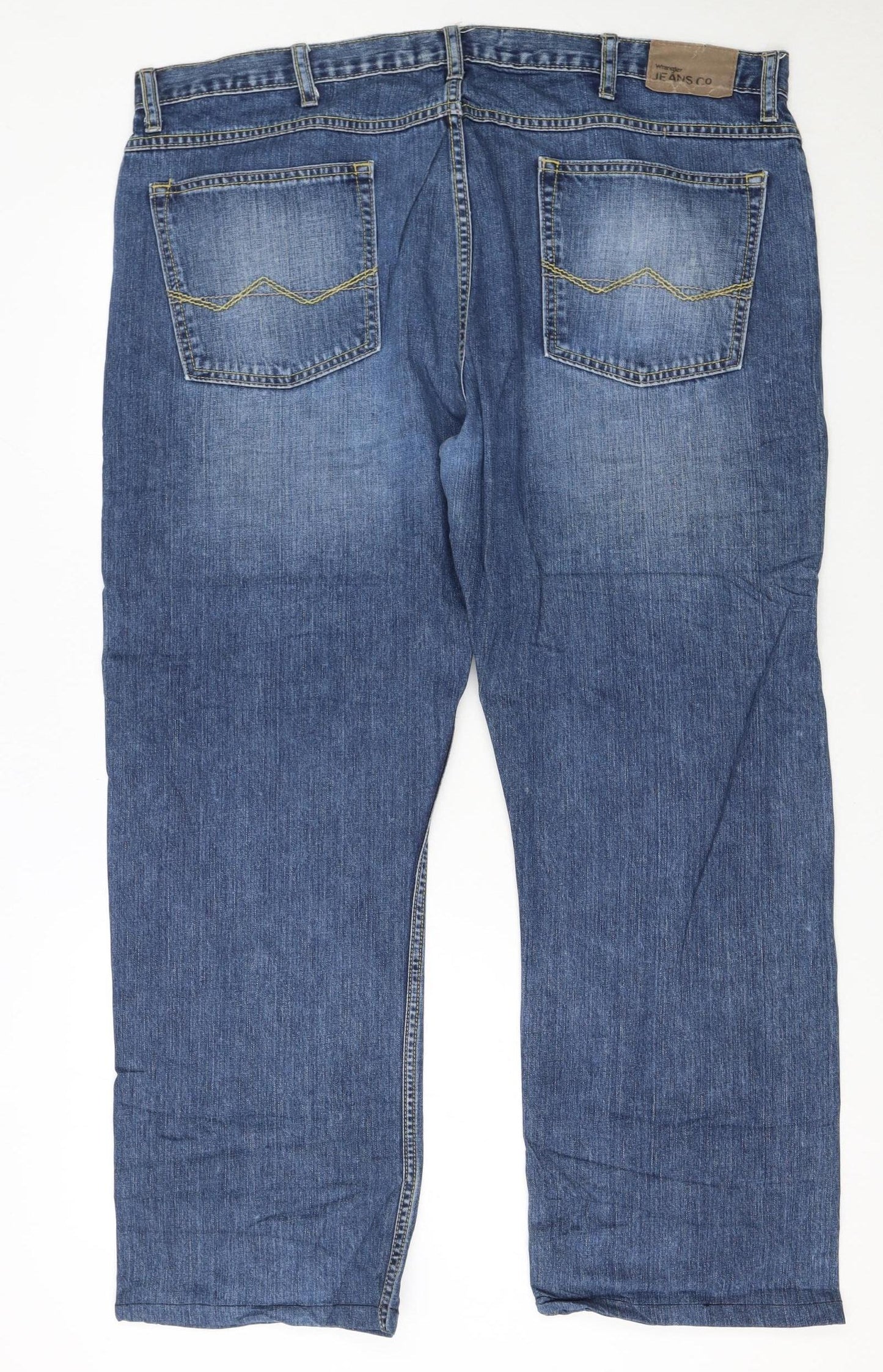 Wrangler Men's Blue Relaxed Straight Denim Jeans 38x30