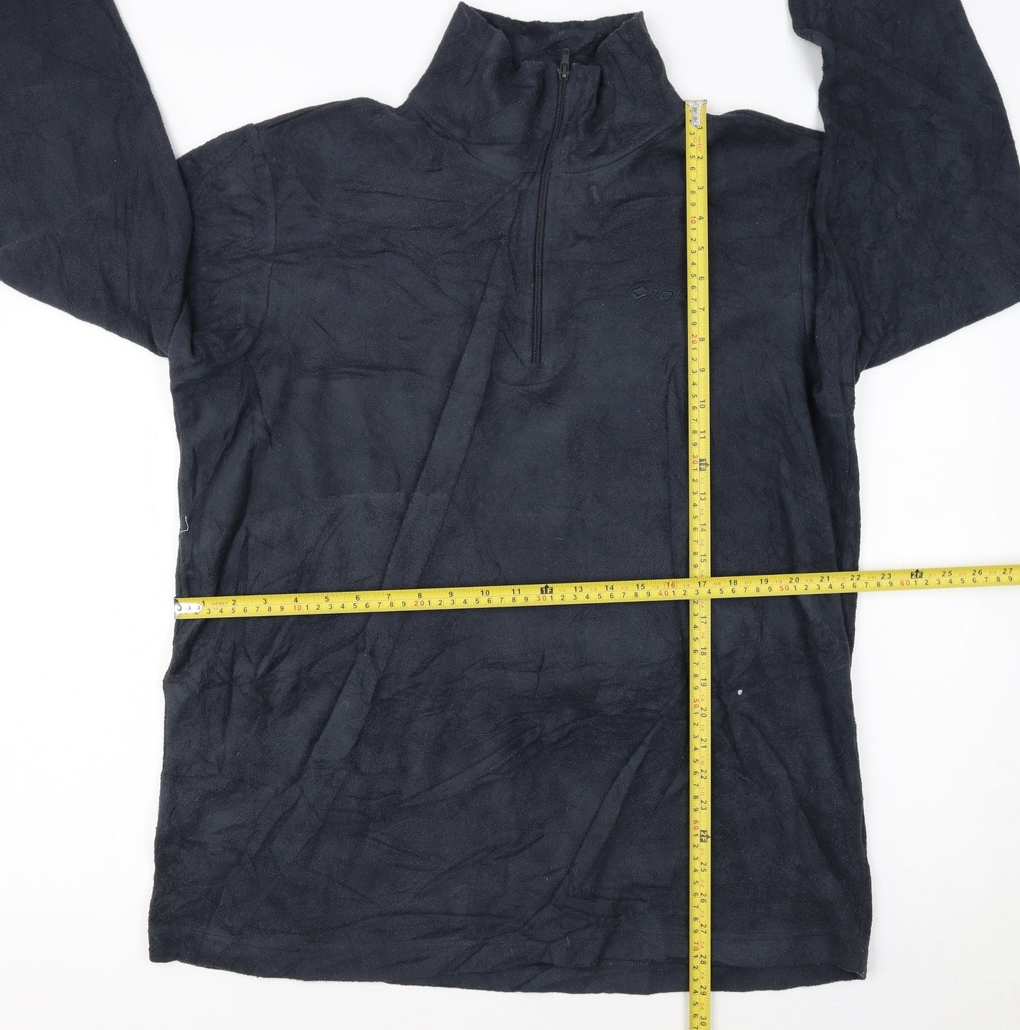 Lotto Mens Navy 1/4 Zip Fleece Sweatshirt XXL Polyester Warm Top