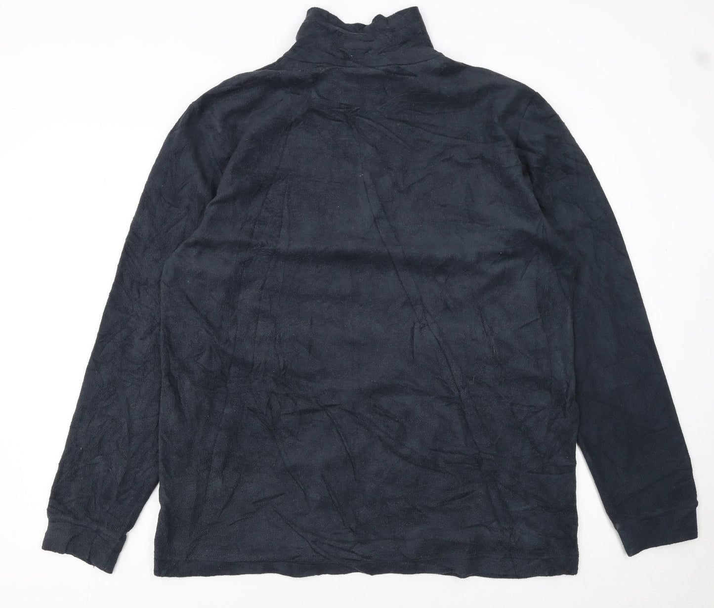 Lotto Mens Navy 1/4 Zip Fleece Sweatshirt XXL Polyester Warm Top