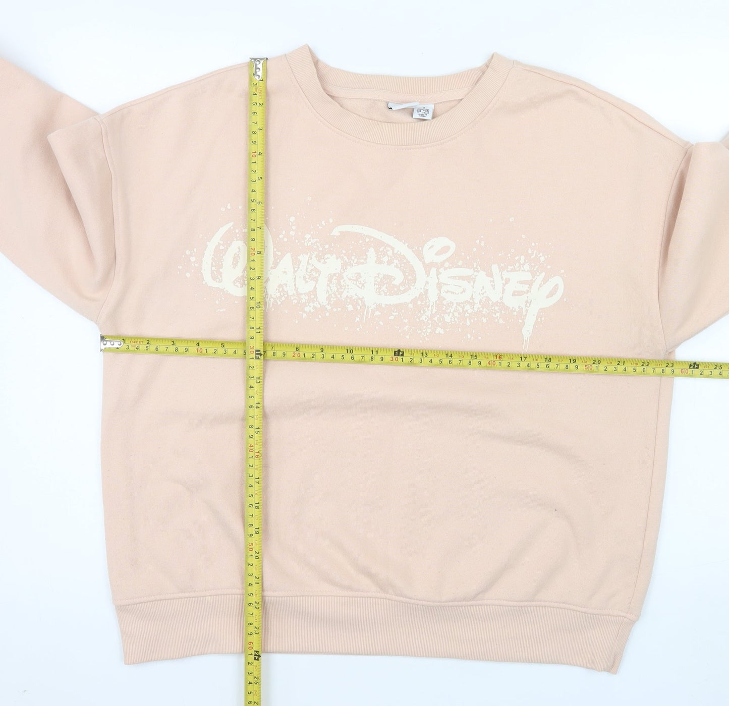 Disney Women Beige Walt Disney Logo Pullover Sweatshirt Size M