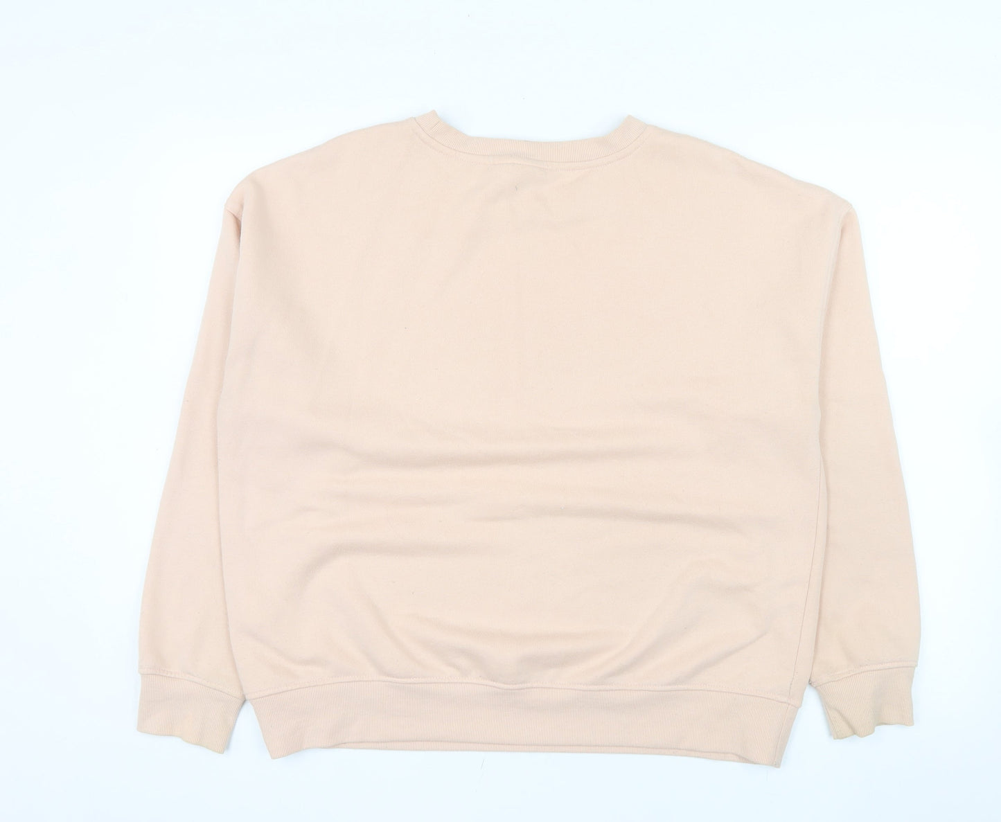 Disney Women Beige Walt Disney Logo Pullover Sweatshirt Size M