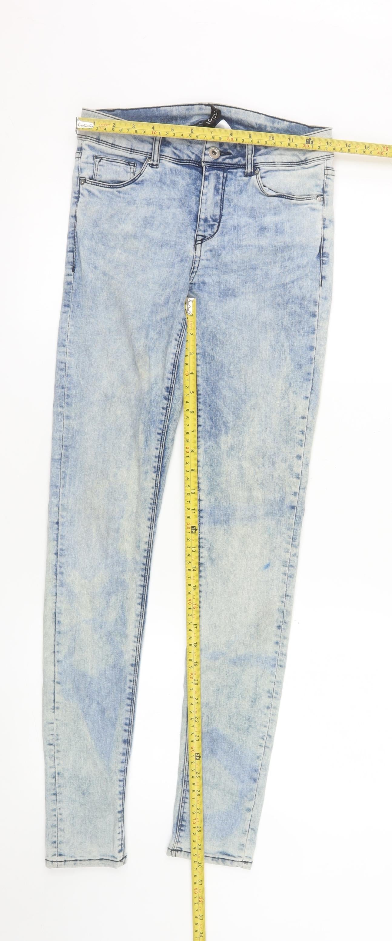 H&M Divided Women’s Blue Size 12 Skinny Acid Wash Jeans