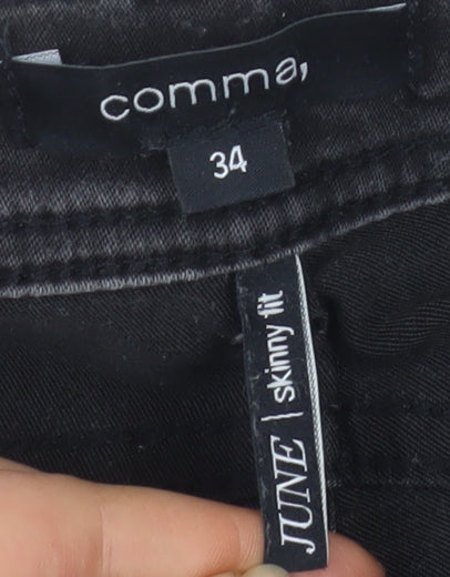 Comma Women Black Size 6 Skinny Fit Jeans Stretch Denim