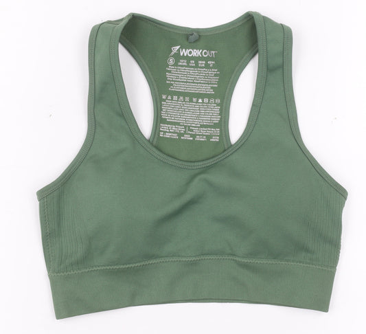 Primark Women’s Green Small Sports Bra Racerback Medium Support