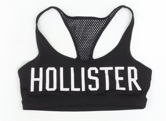 Hollister Women's Black Medium Racerback Sports Bra Polyester Mesh