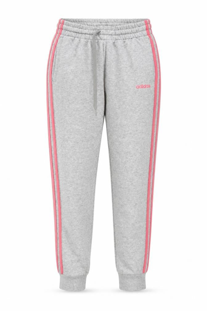 Adidas Womens Grey Jogger Sweatpants S Side Stripe Activewear