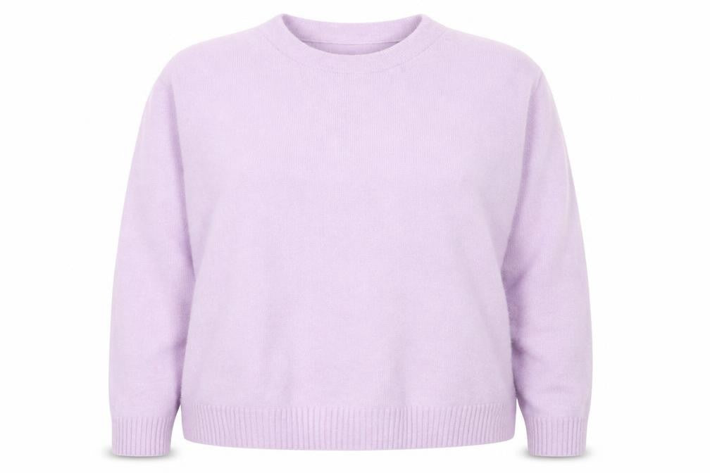 Savida Women Lilac XXL Crew Neck Pullover Jumper