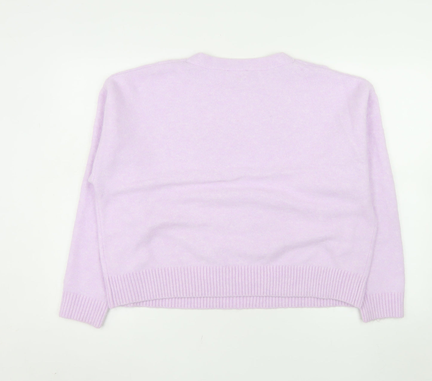 Savida Women Lilac XXL Crew Neck Pullover Jumper