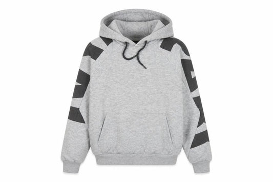 Ivy Park Womens Grey XS Pullover Hoodie with Black Graphic Sleeves
