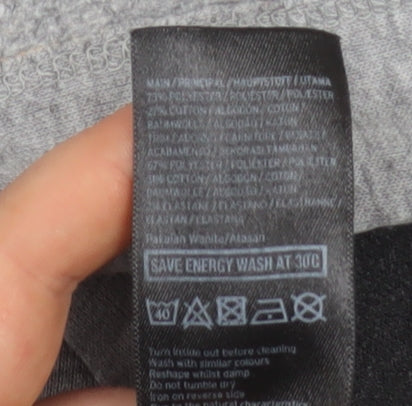 Ivy Park Womens Grey XS Pullover Hoodie with Black Graphic Sleeves