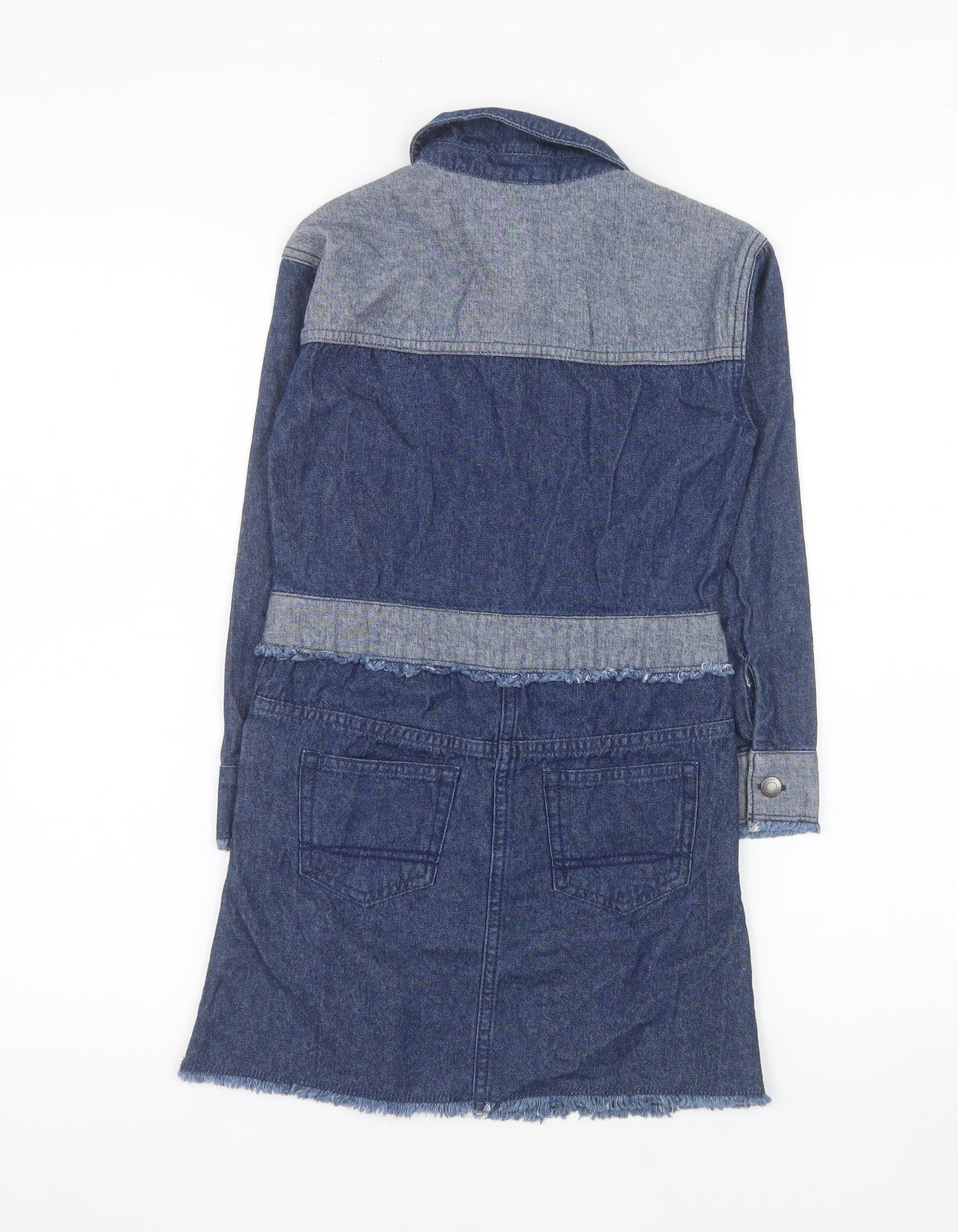 Tommy Hilfiger Women's Blue Denim Shirt Dress Size S Casual