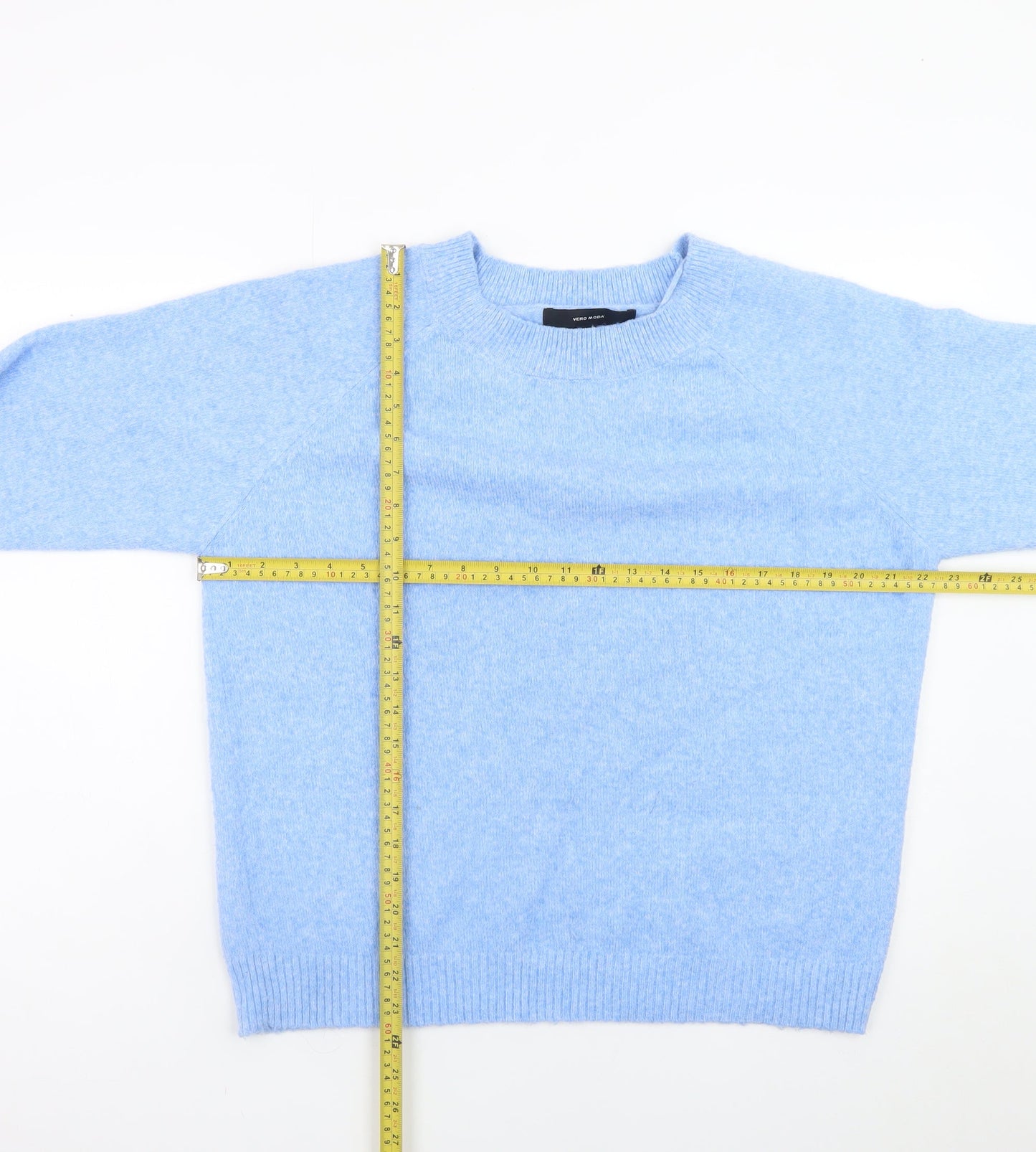 Vero Moda Womens Blue Crew Neck Pullover Jumper XL