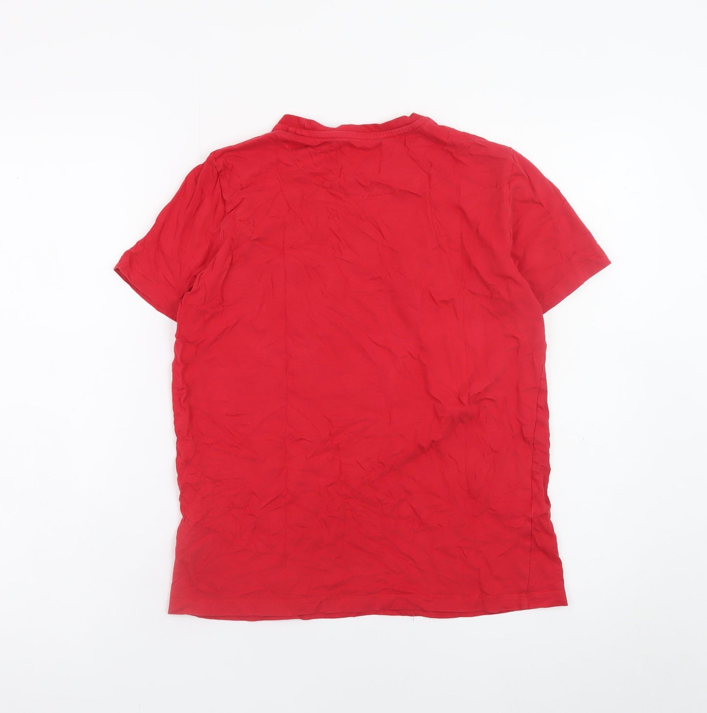 Lyle & Scott Boys Red Logo T-Shirt 12-13 Years Short Sleeve Cotton Top