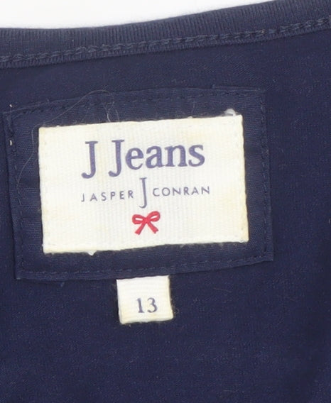 J Jeans Jasper Conran Teens Blue Striped Fit & Flare Dress Size 13