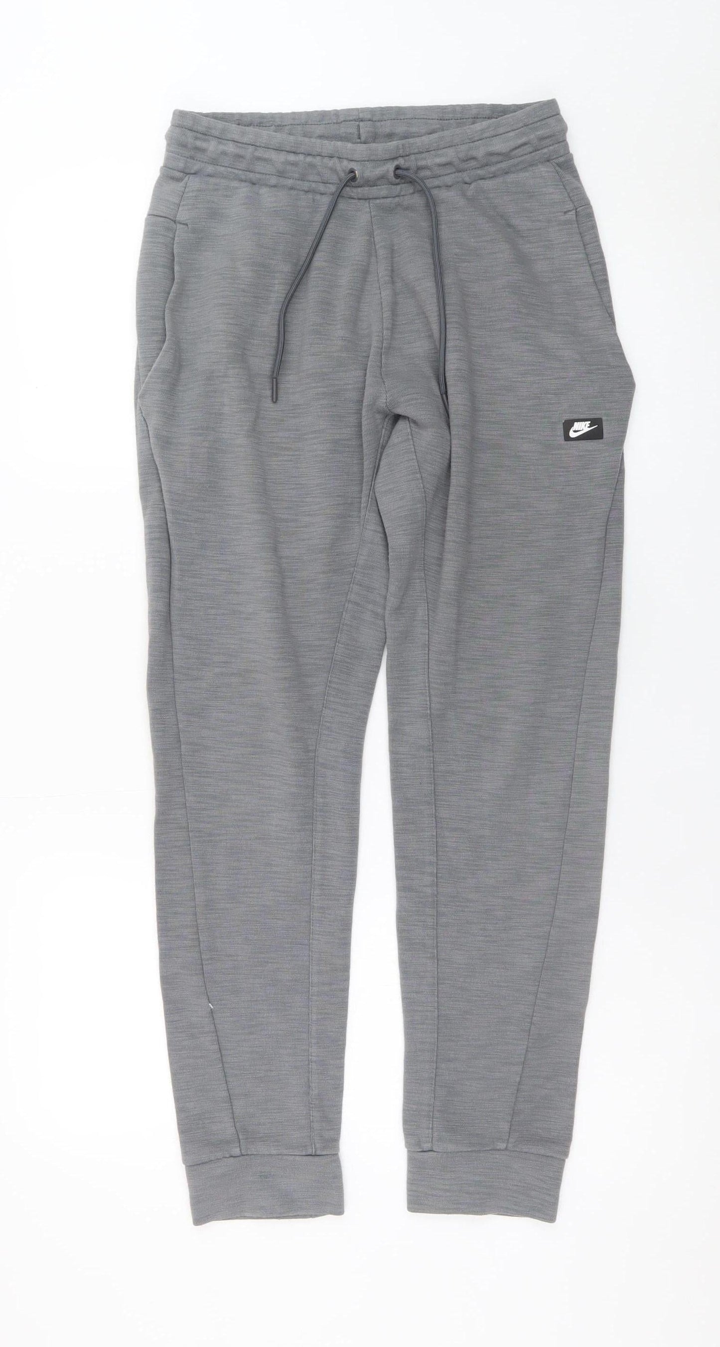 Nike Men's Grey Small Jogger Sweatpants with Zip Pocket