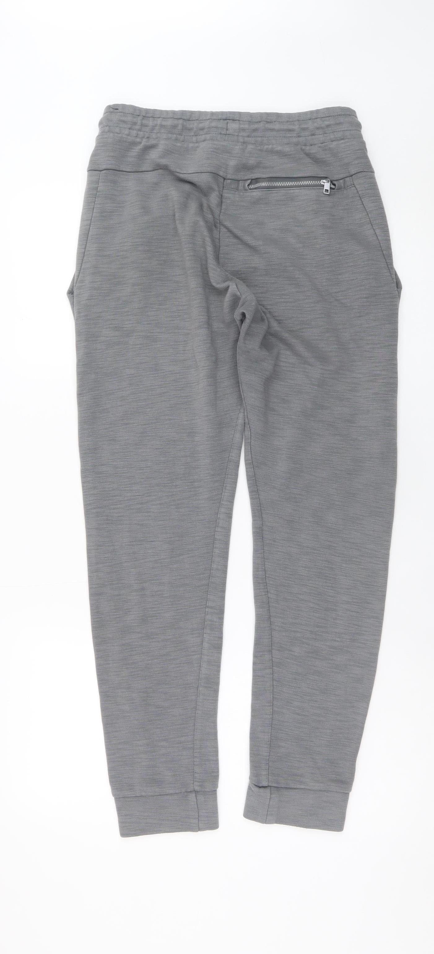 Nike Men's Grey Small Jogger Sweatpants with Zip Pocket