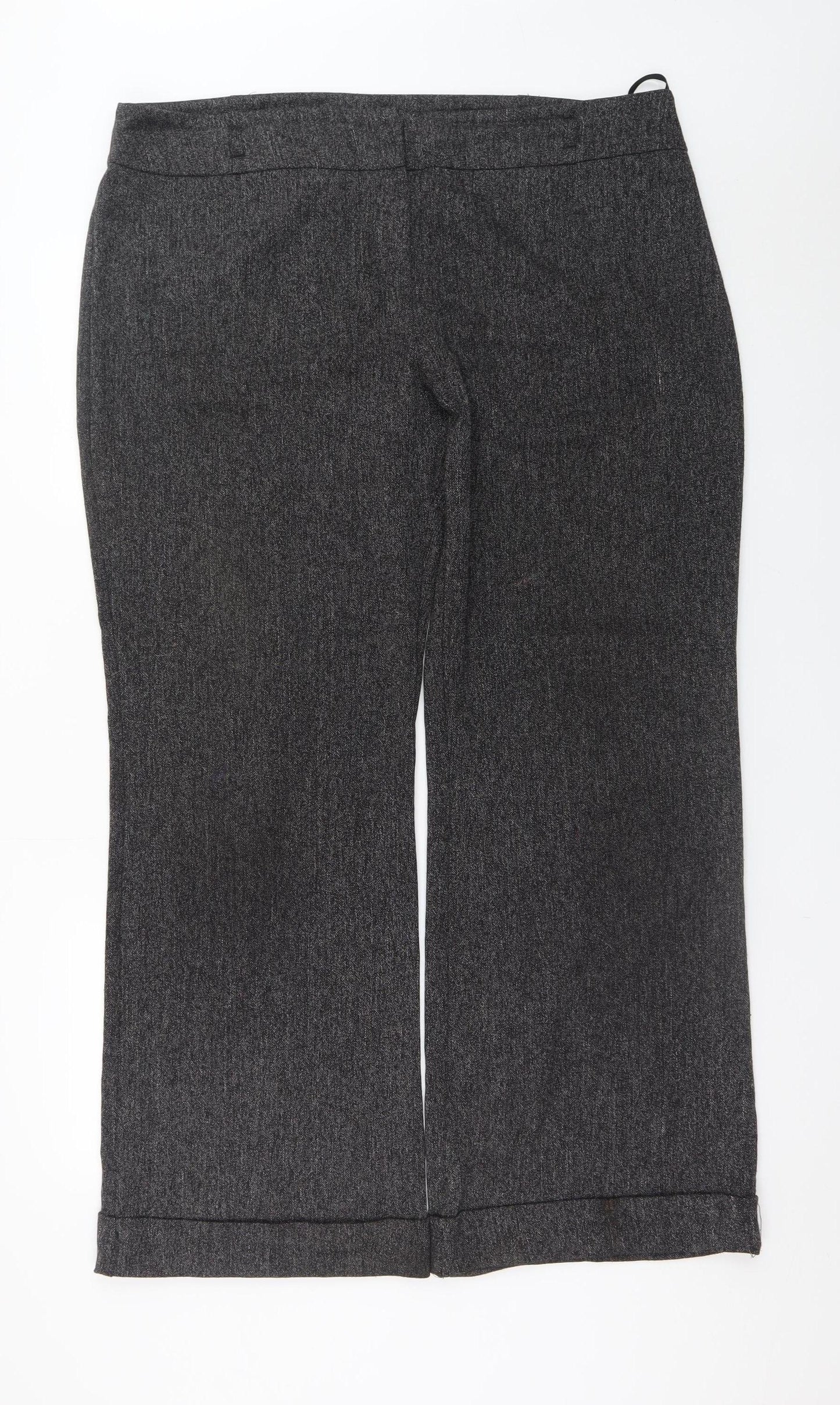 Florence + Fred Women Grey Size 18 Wide-Leg Dress Pants