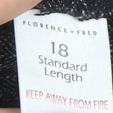 Florence + Fred Women Grey Size 18 Wide-Leg Dress Pants