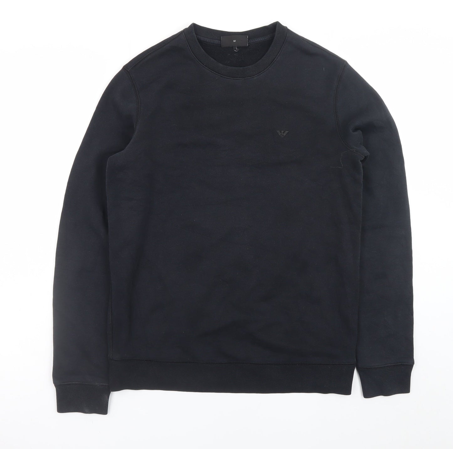 Emporio Armani Men's Black Pullover Sweatshirt M Classic Crew Neck