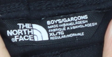 The North Face Boys Black XL Fleece Jogger Trousers with Zip Pocket
