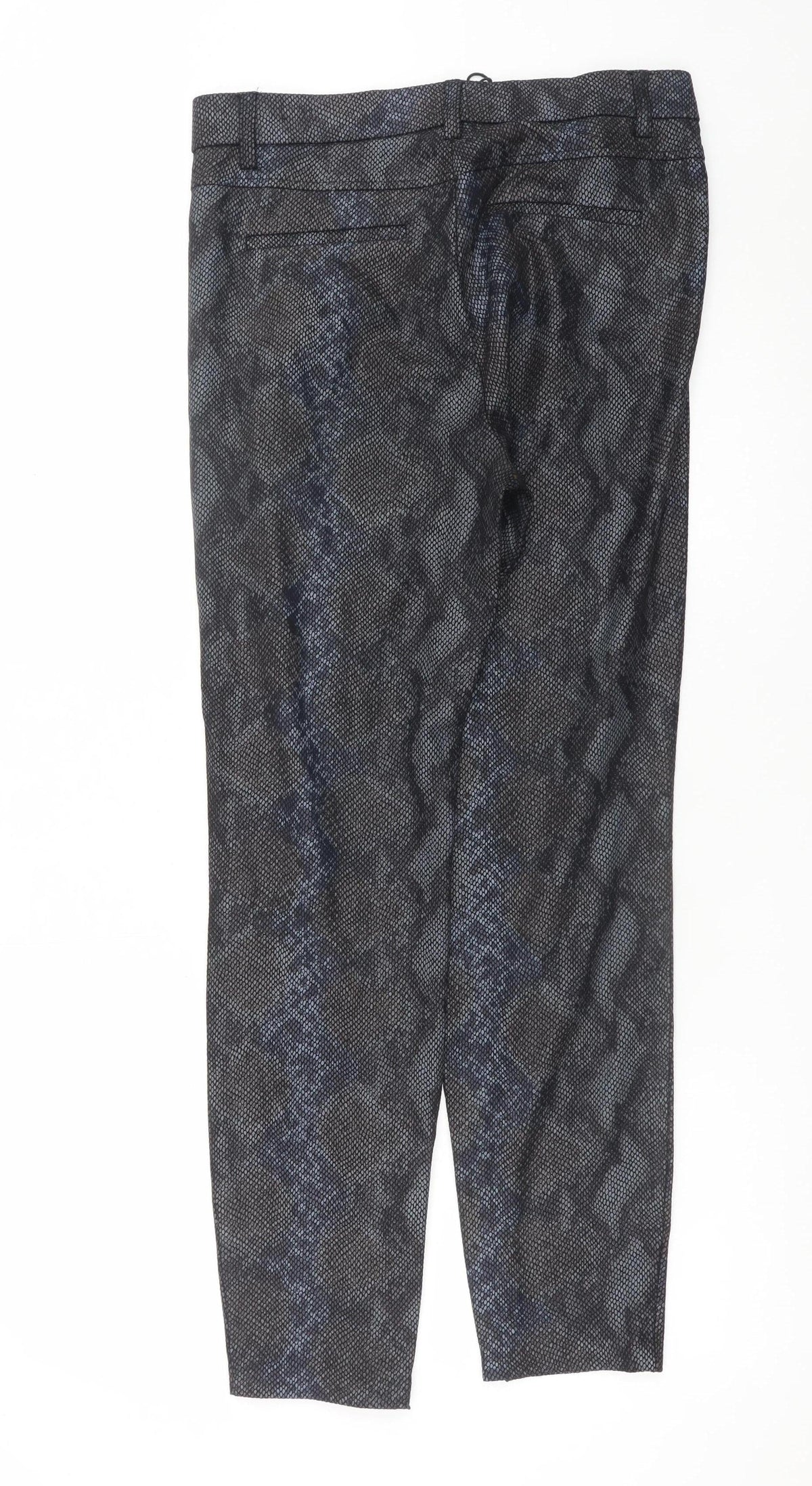 Zara Women Black Snake Print Legging Style Trousers L