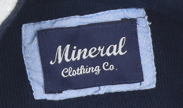 Mineral Clothing Co. Men's Grey 1/4 Zip Mock Neck Cotton Sweatshirt Size M