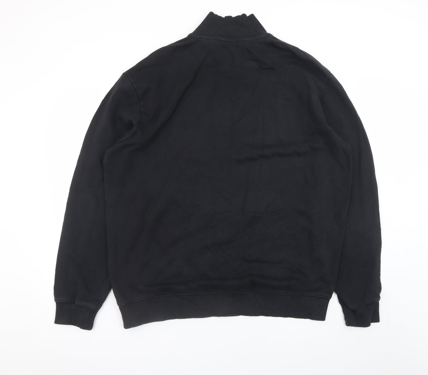 Hugo Men’s Black XL 1/4 Zip High Neck Sweatshirt
