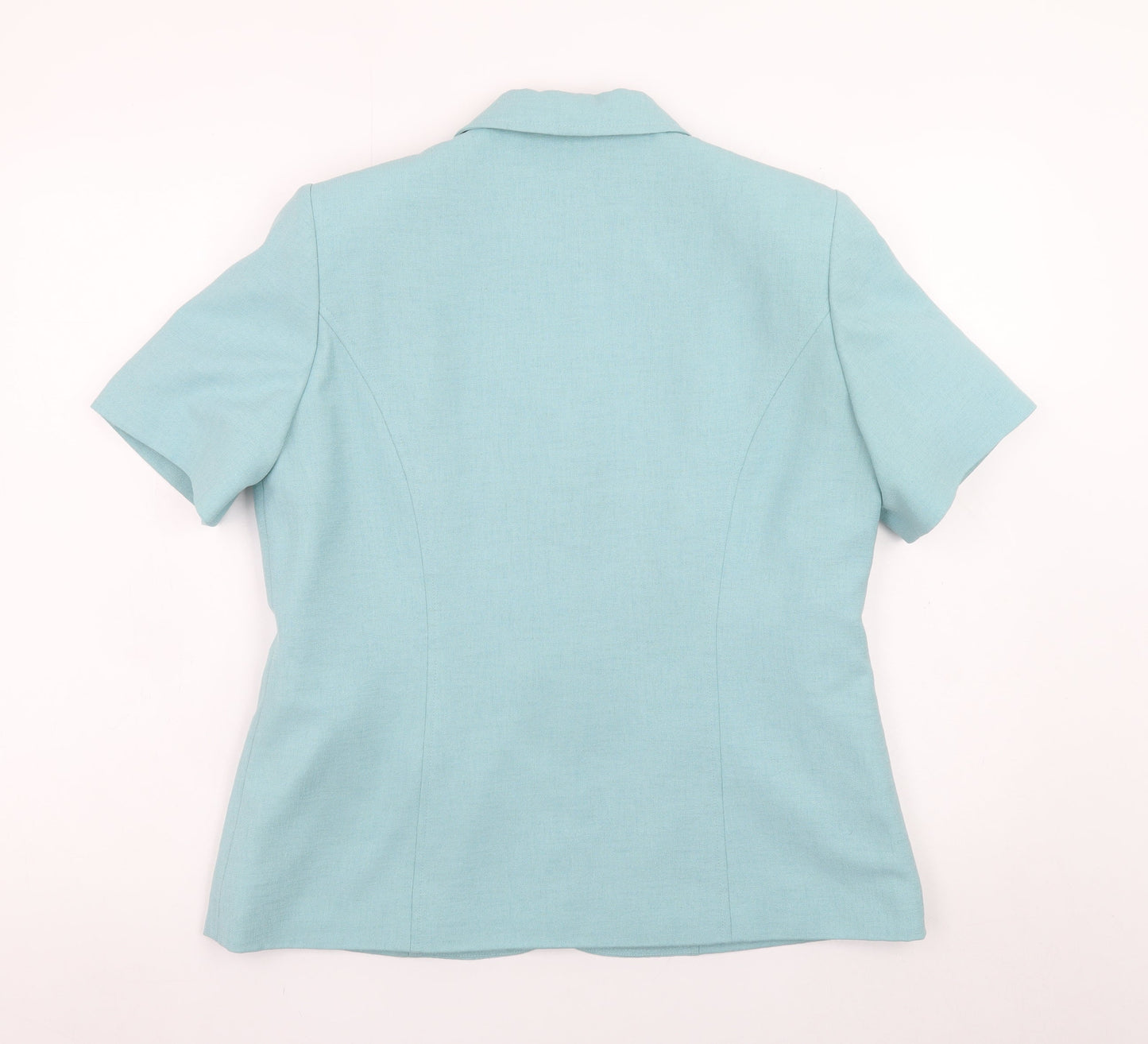 Eastex Women's Blue Short Sleeve Linen Blend Suit Jacket UK 12