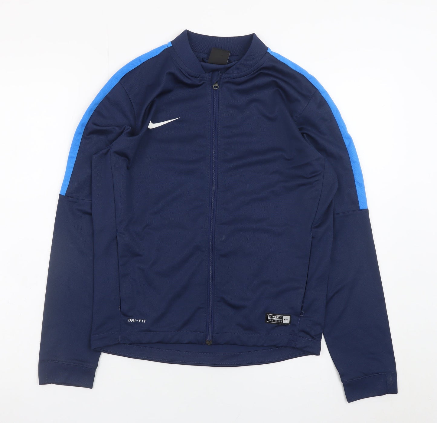 Nike Boys Blue Dri-FIT Track Jacket 12-13 Years Full Zip Activewear