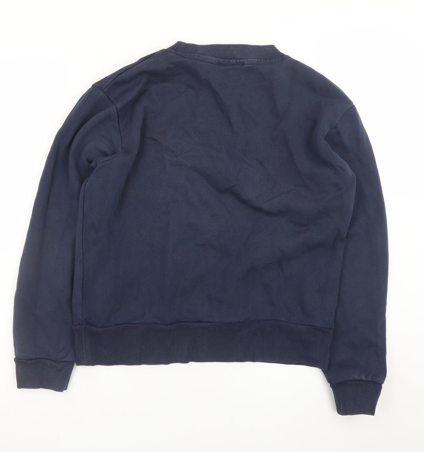 Diesel Women's Navy Pullover Sweatshirt Medium Cotton Blend