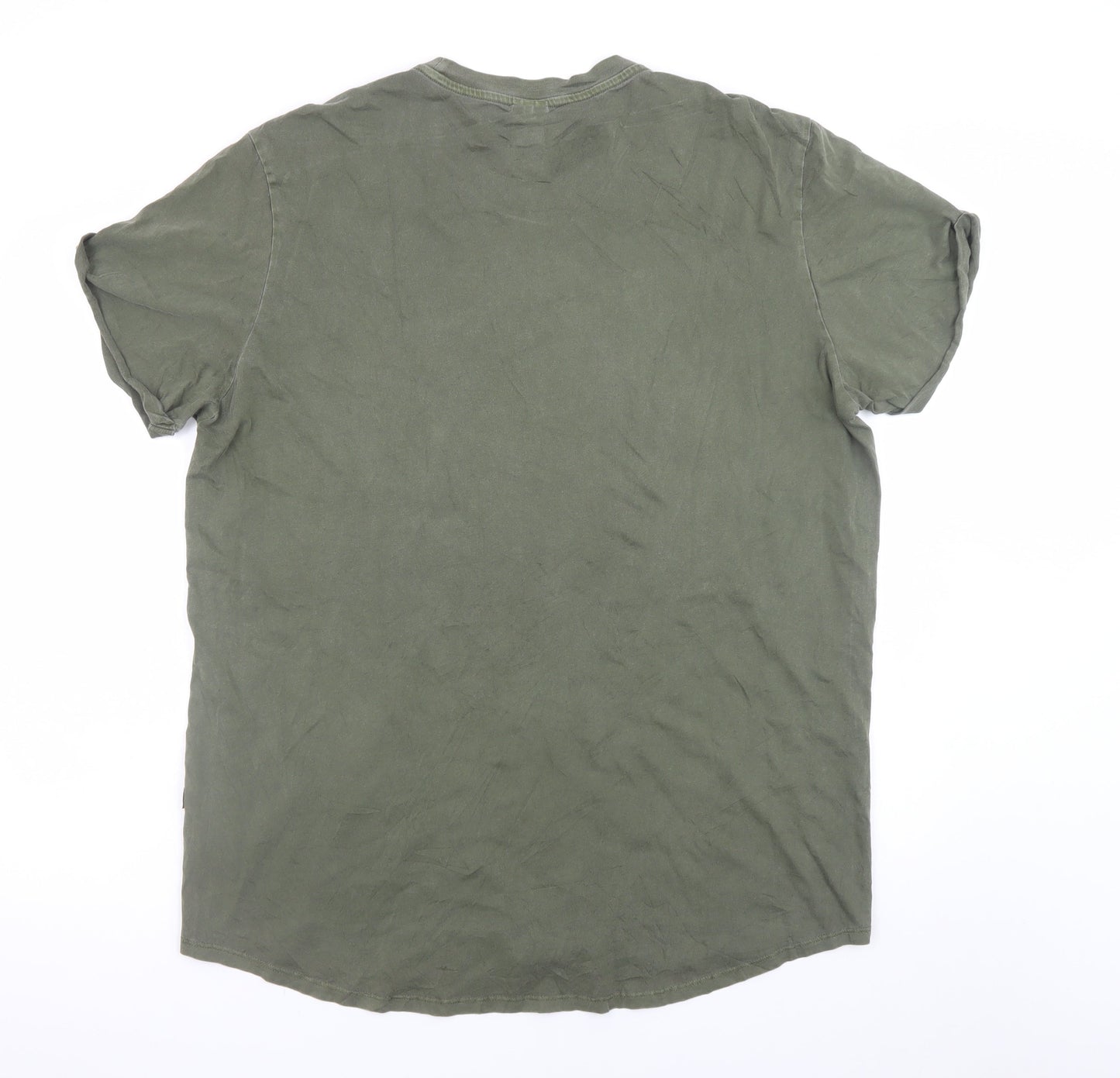 G-Star RAW Men's Green XL Crew Neck Cotton Jersey T-Shirt