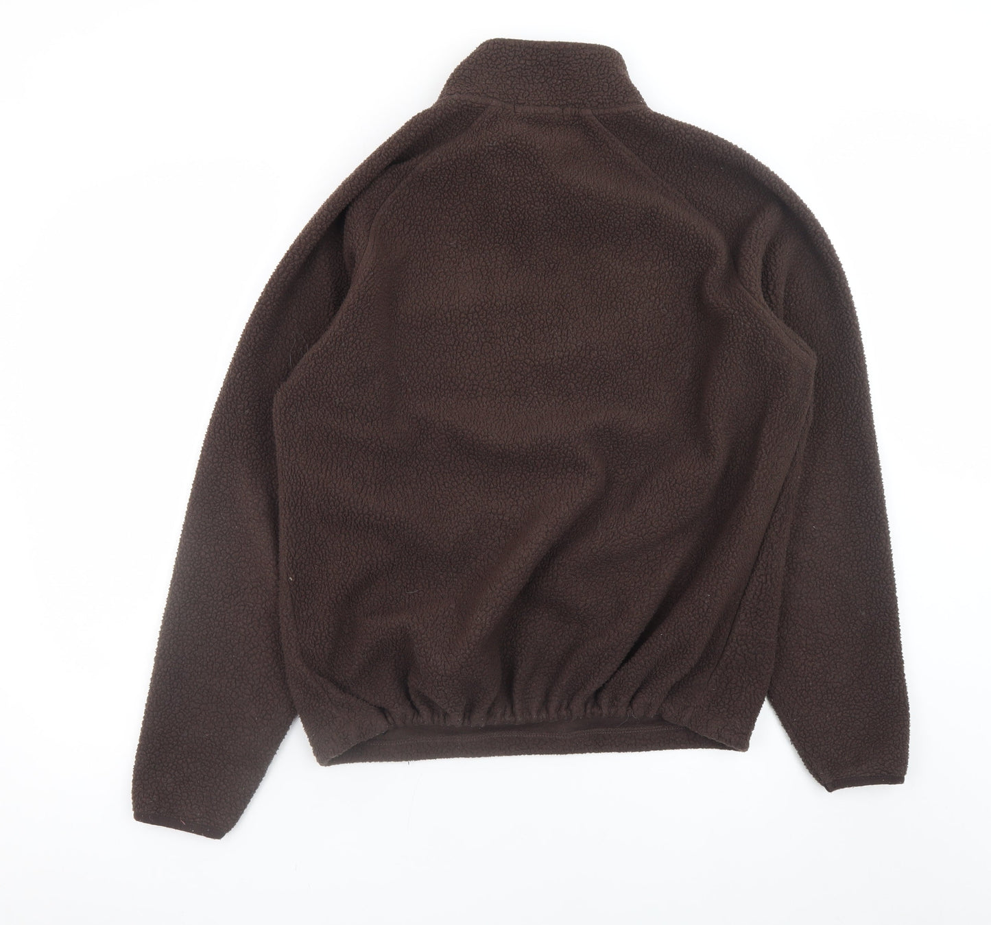 Dunnes Stores Women Brown Fleece 1/2 Zip Pullover Sweatshirt M