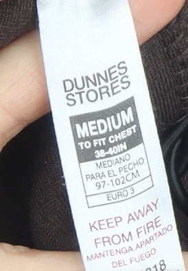Dunnes Stores Women Brown Fleece 1/2 Zip Pullover Sweatshirt M