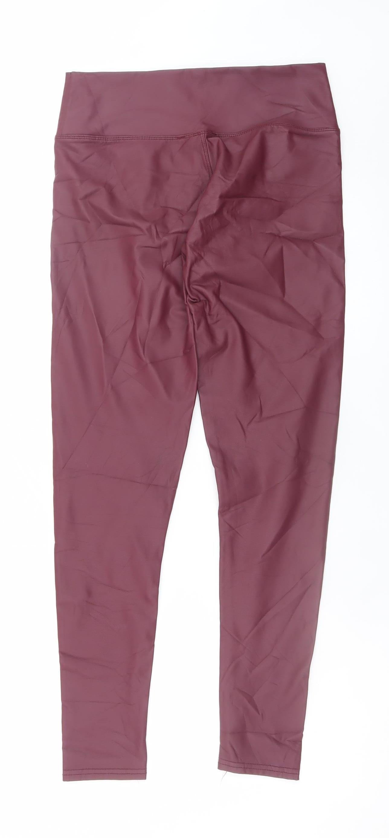 Yu & Me Paris Women's Brown High Waist Ankle Leggings L