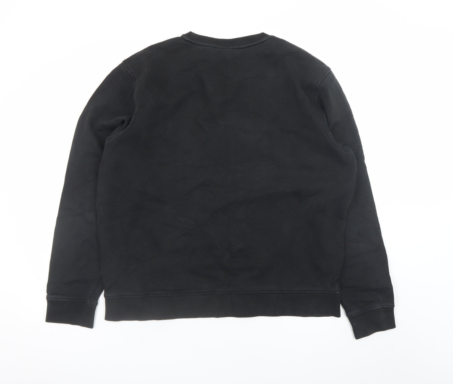 Lacoste Mens Black XL Pullover Sweatshirt Crew Neck Logo Fleece