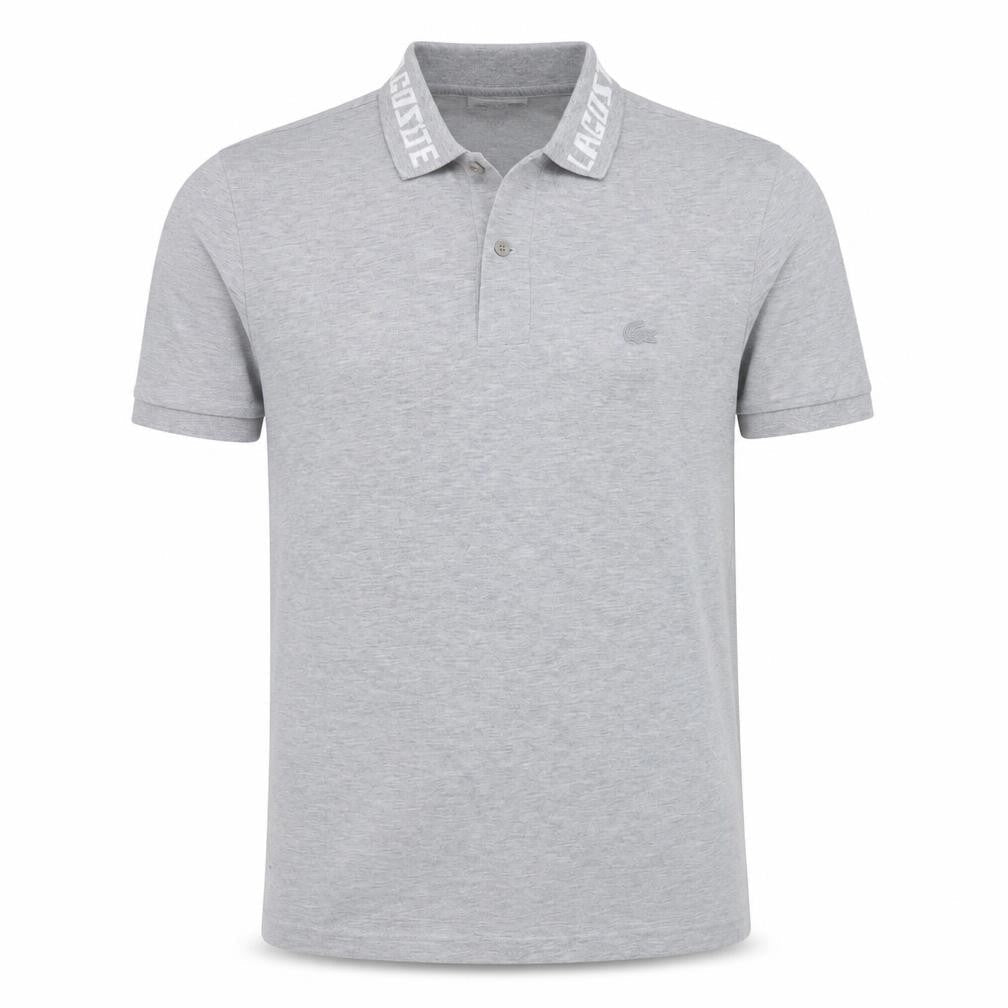 Lacoste Men's Grey Slim Fit Polo Shirt Size M Short Sleeve Logo