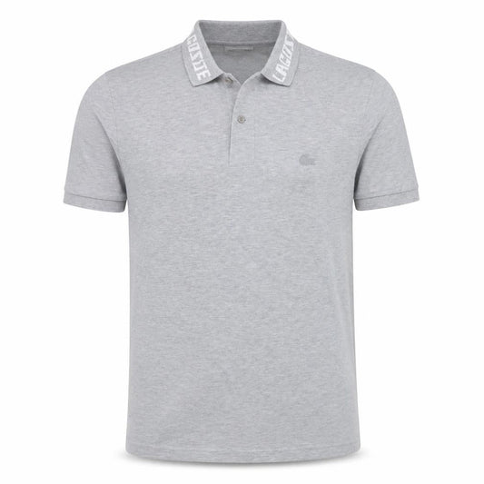 Lacoste Men's Grey Slim Fit Polo Shirt Size M Short Sleeve Logo