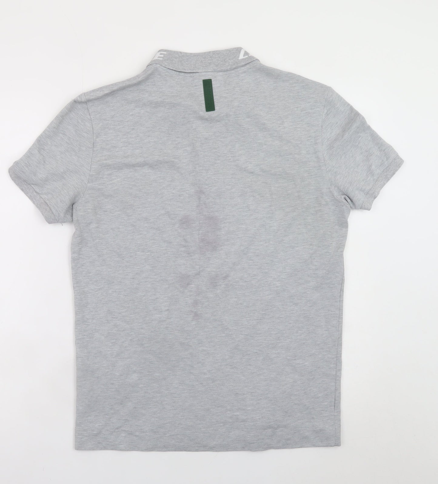 Lacoste Men's Grey Slim Fit Polo Shirt Size M Short Sleeve Logo