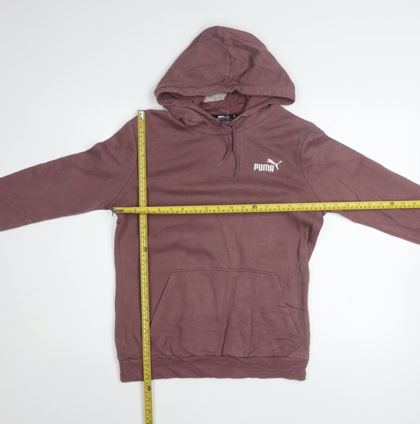 PUMA Women's Mauve Pullover Hoodie Small Cotton Blend Casual