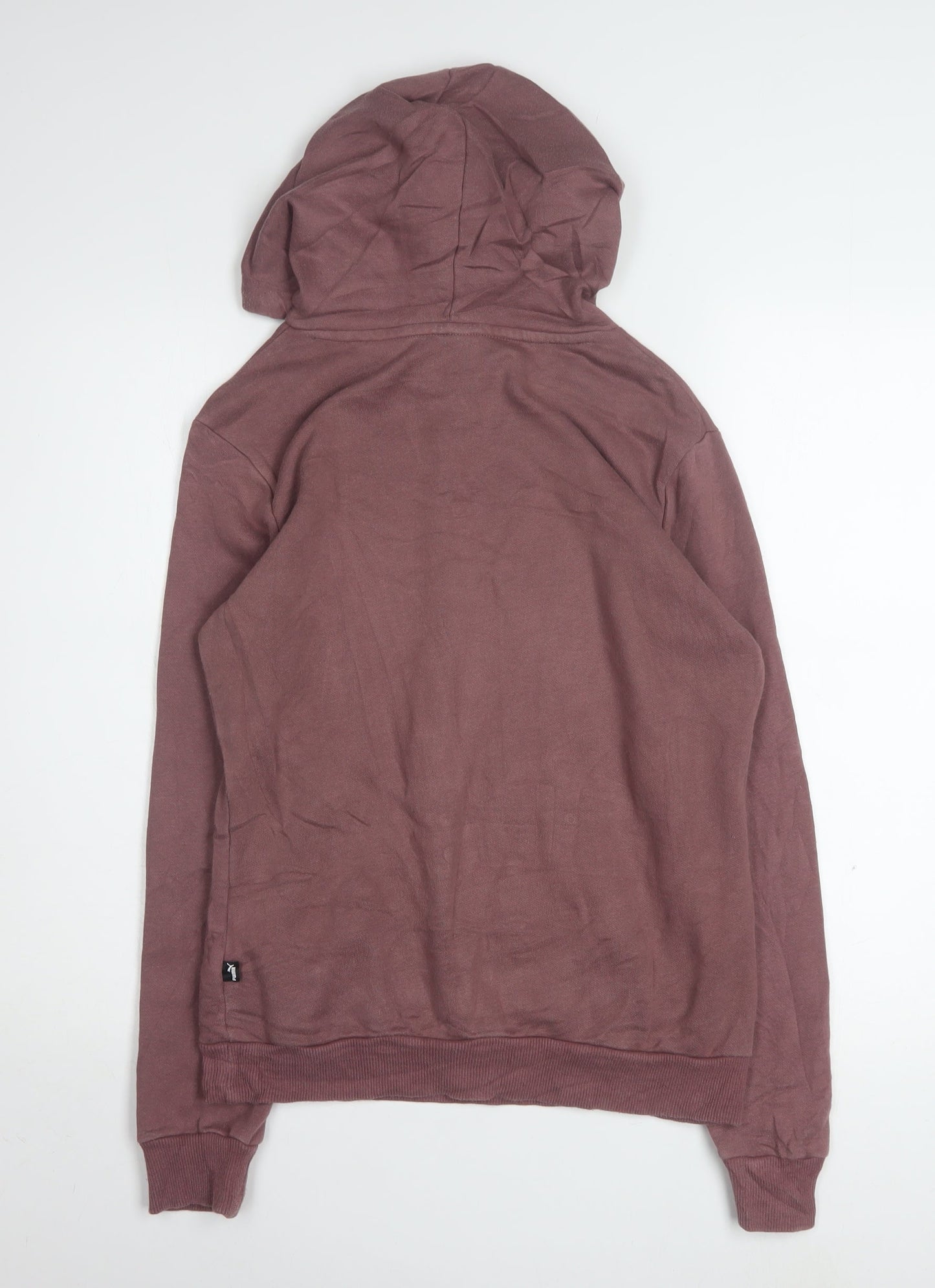 PUMA Women's Mauve Pullover Hoodie Small Cotton Blend Casual