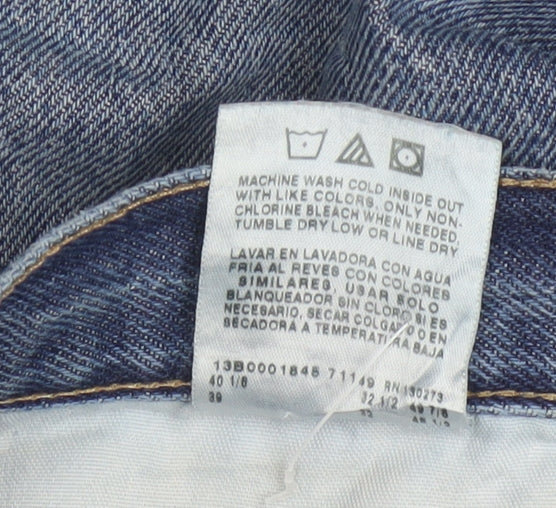 Wrangler Men's Blue Regular Fit Straight Leg Jeans 38x32 Denim